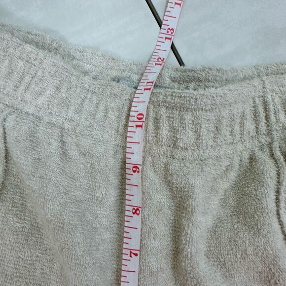 Outerknown Hightide Wide Leg Terrycloth Beach Lounge Pant in Oatmeal - Picture 6 of 9